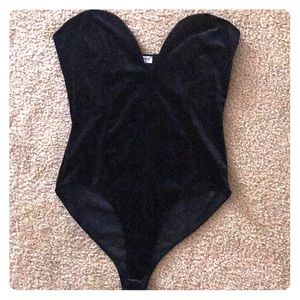 Velvet body suit